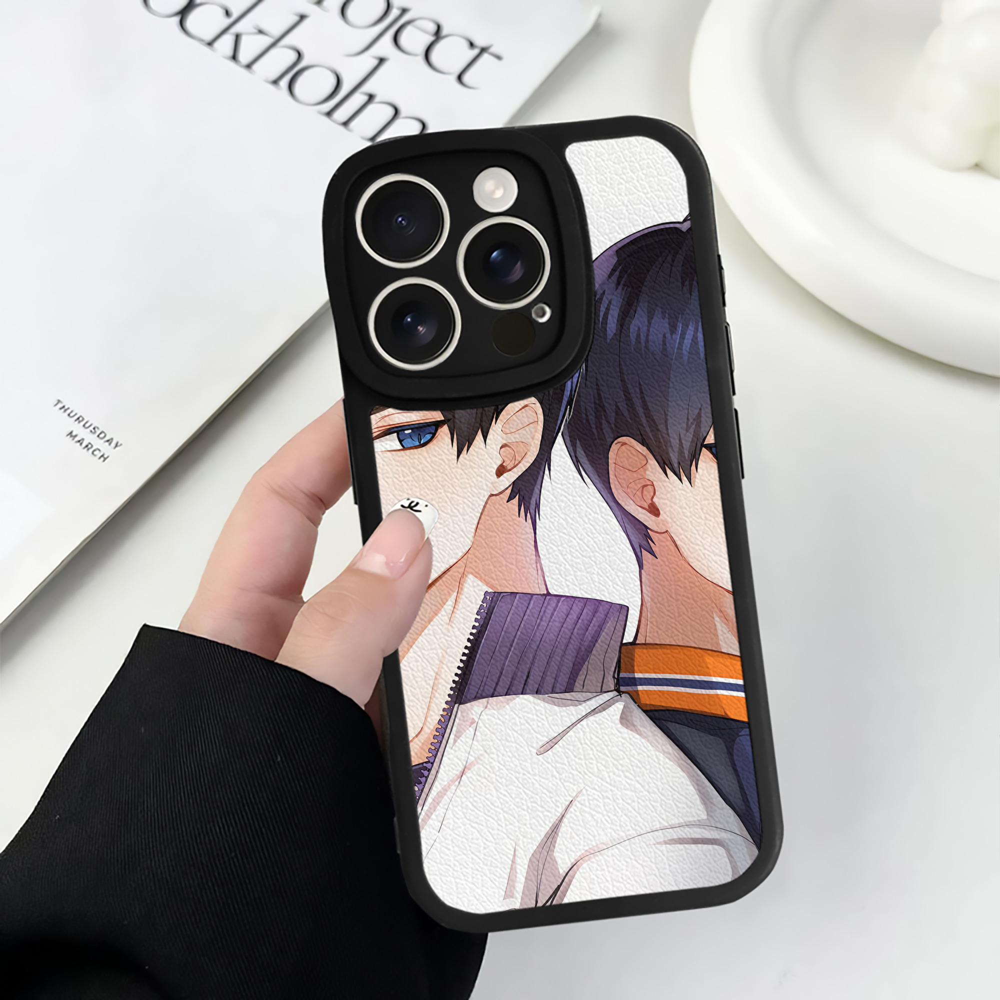 （画像用） ハイキュー!! Haikyu!! 【iPhone 16シリーズ対応】シリコンスマホケース（レザー調） 材質：シリコン